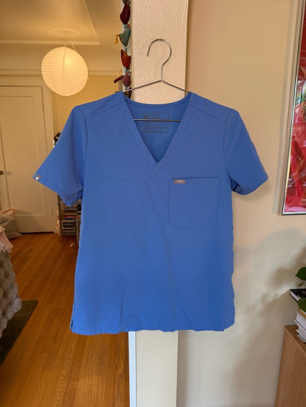 Blue Figs V-Neck Scrub Top